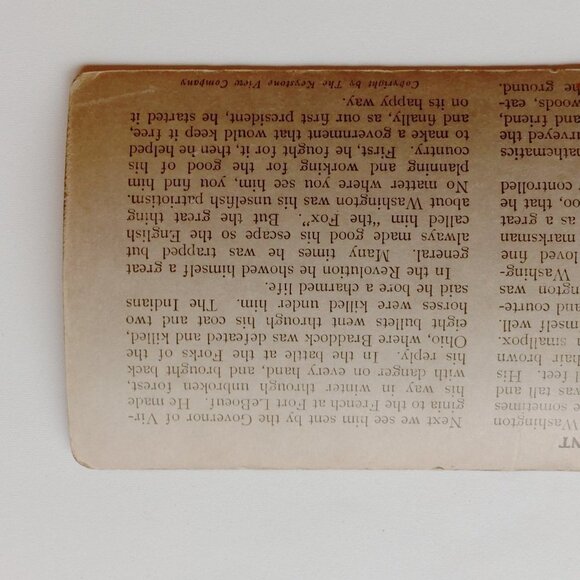 Antique Stereograph Card George Washington The First President Made in USA - Picture 6 of 6